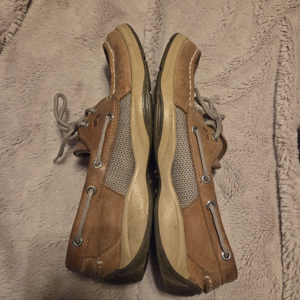 Sperry Men's Top Sider Brown Leather Boat Shoes